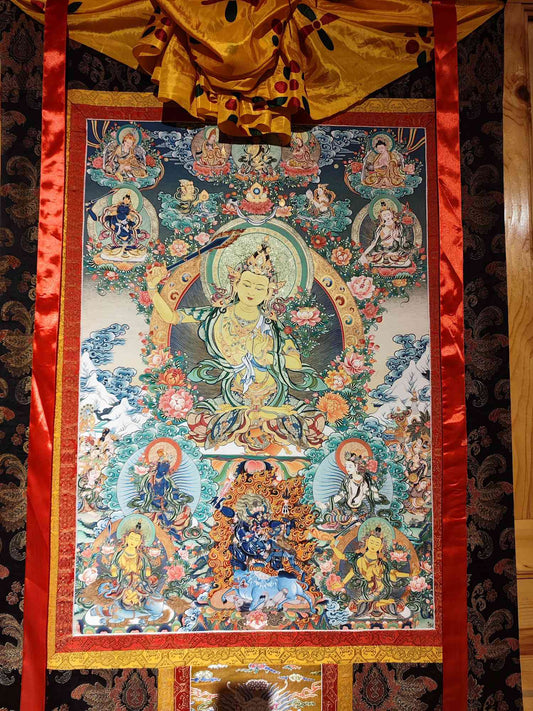 Tibetan Thangka of Manjushri