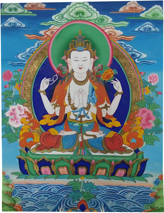 Chenrezig (Avalokiteśvara) Thangka