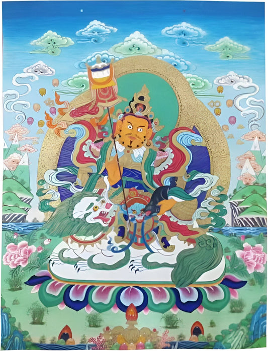 Yellow Jambhala Thangka