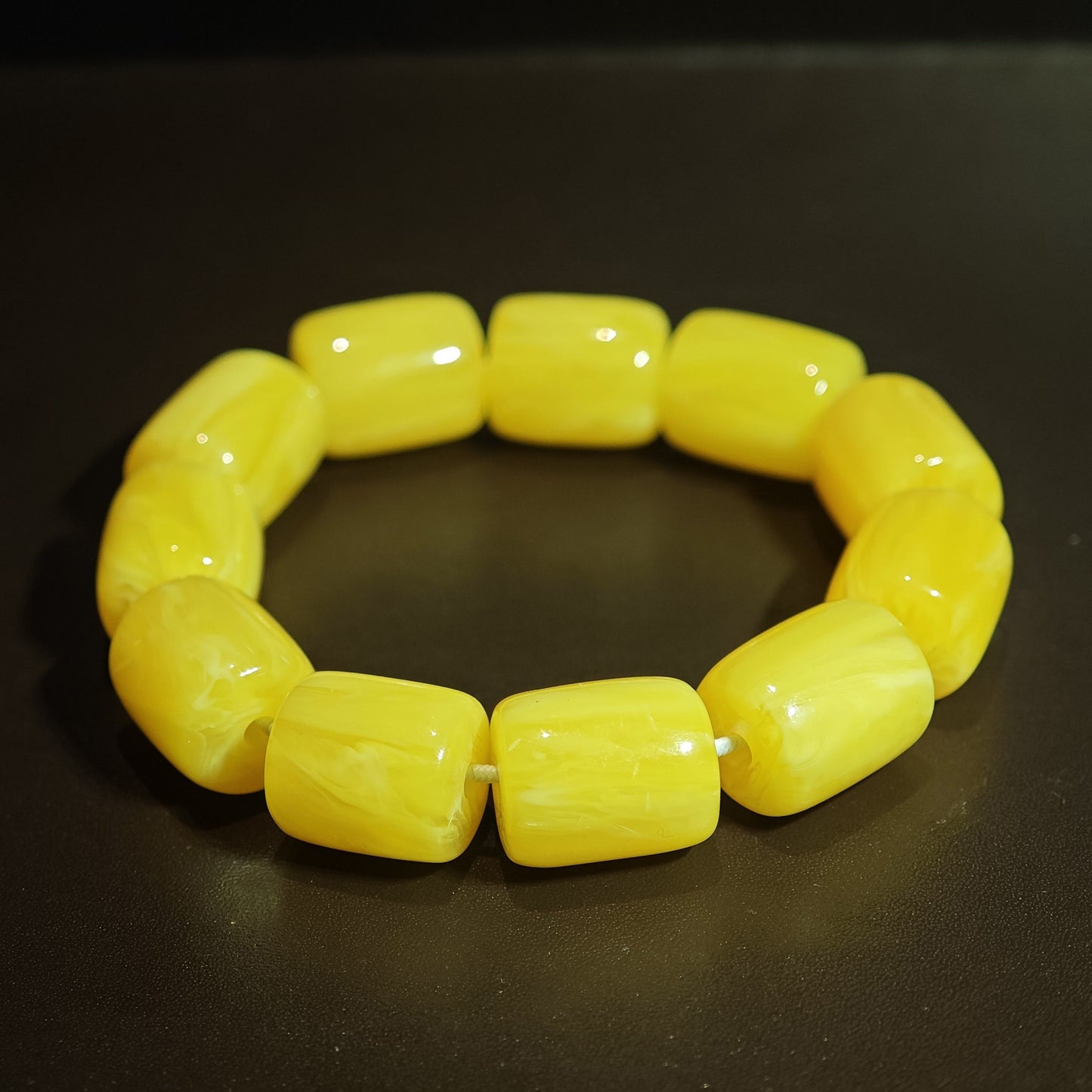 Amber Wax Bead Bracelet