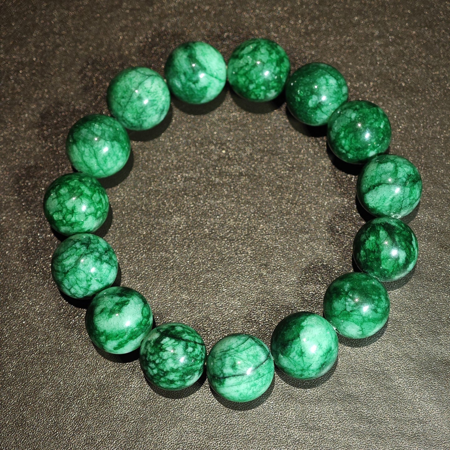 Nephrite Jade Bead Bracelet