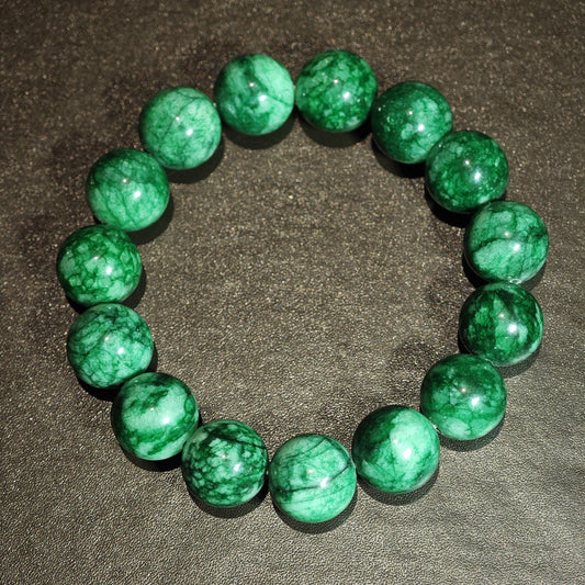 Nephrite Jade Bead Bracelet