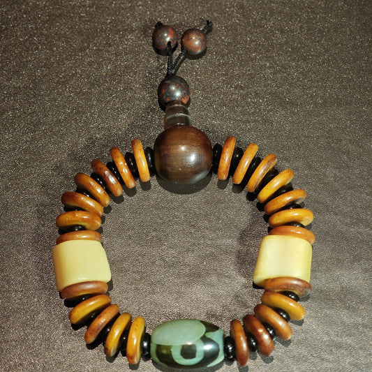 Yak Bone Disc Bracelet