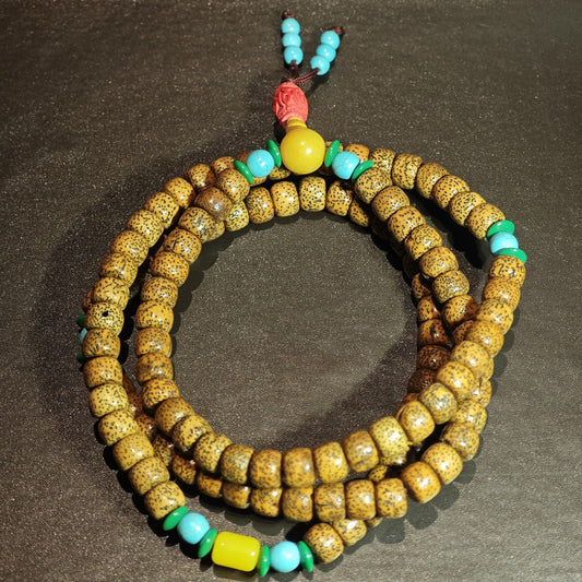 Bodhi Seed Mala with Turquoise