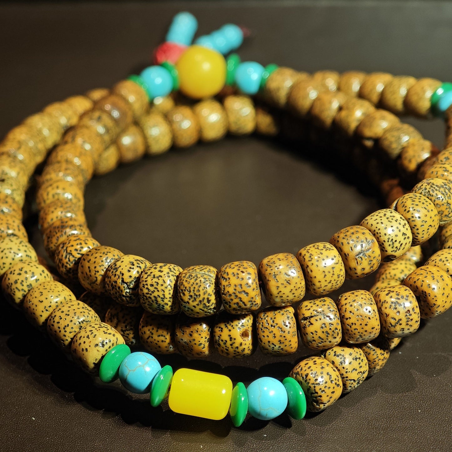 Bodhi Seed Mala with Turquoise