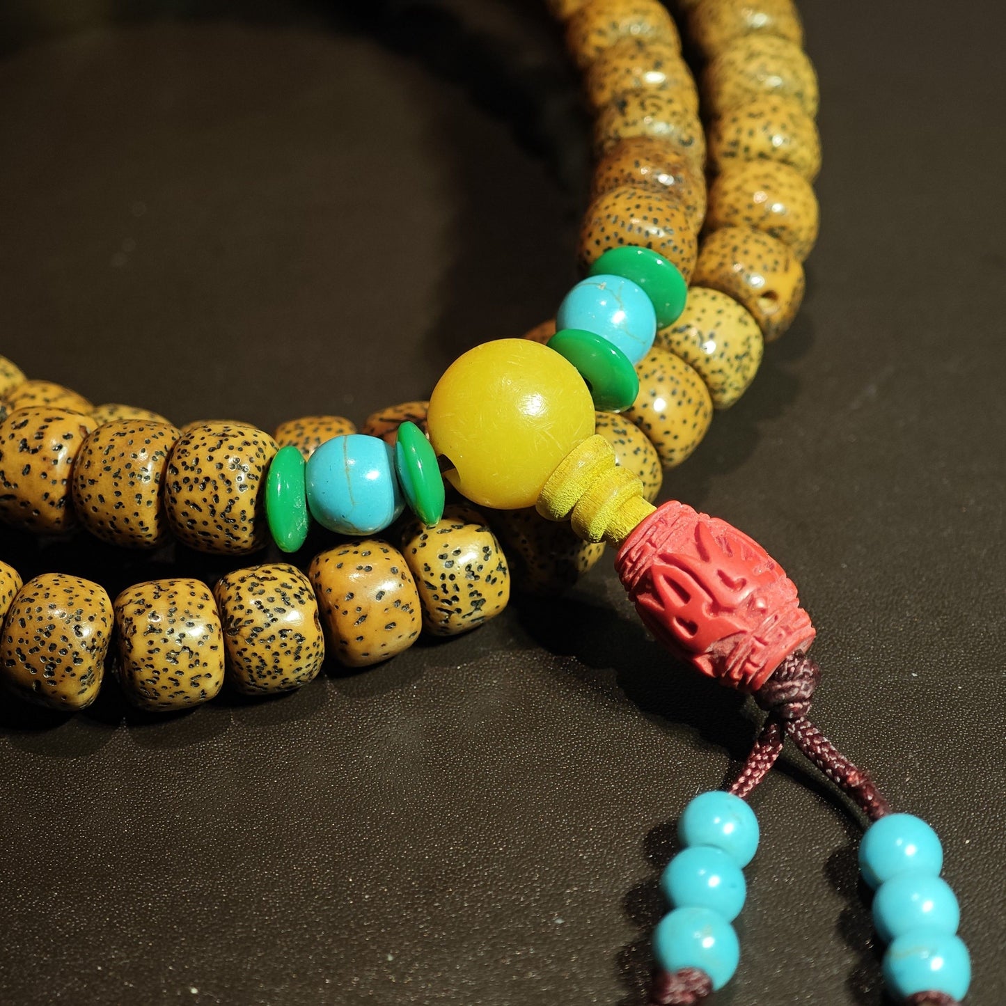 Bodhi Seed Mala with Turquoise