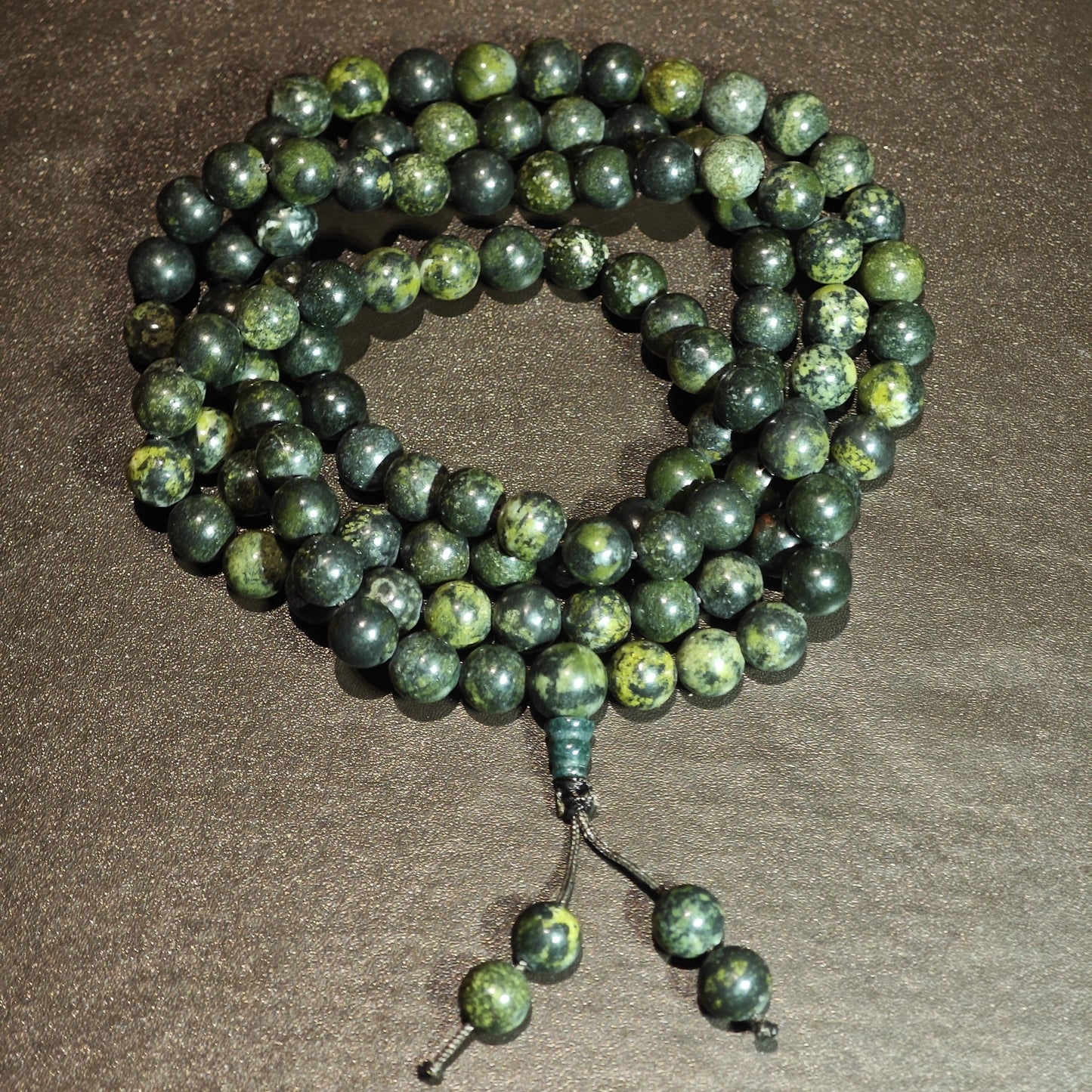 Green Serpentine Mala