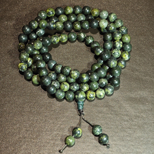 Green Serpentine Mala