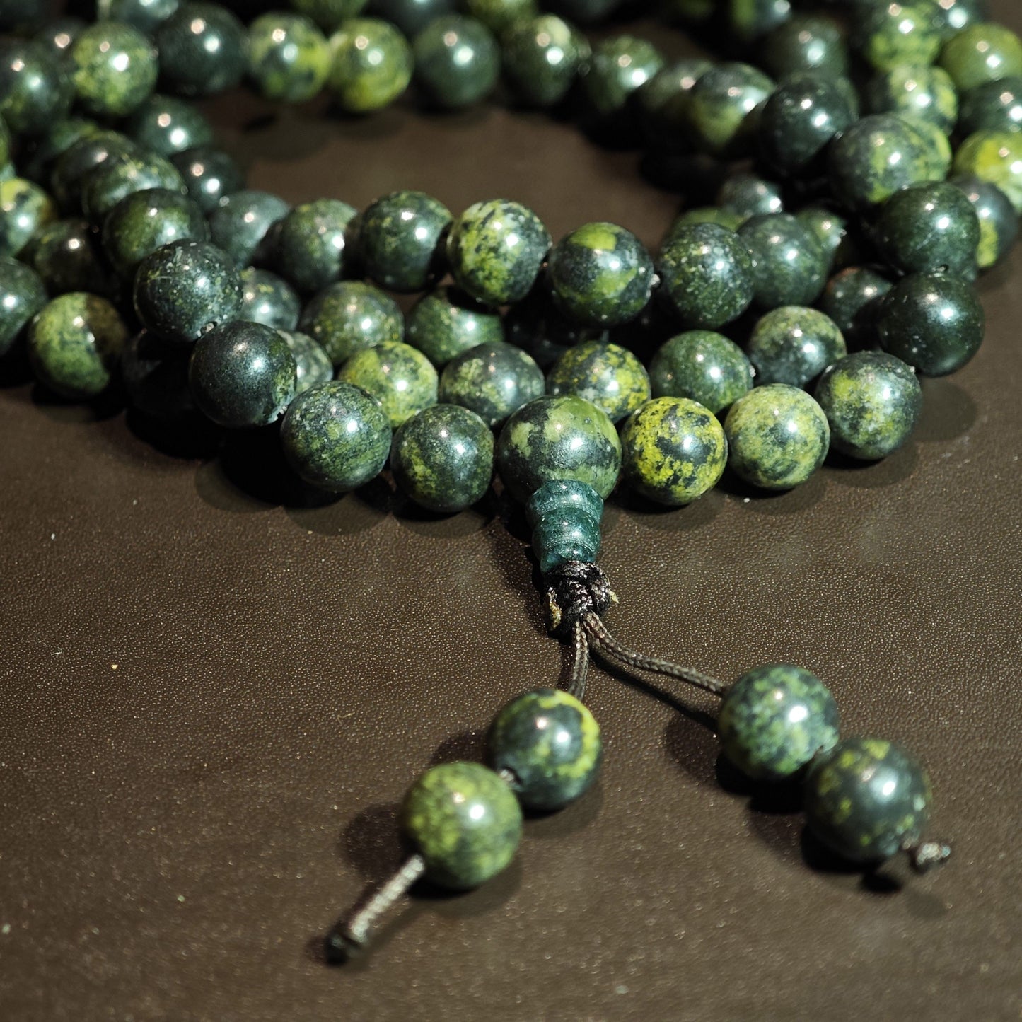 Green Serpentine Mala