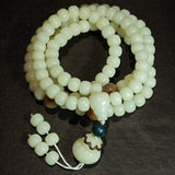 White Jade Bodhi Mala