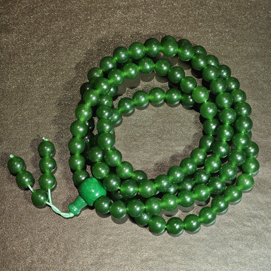 Green Chalcedony Mala