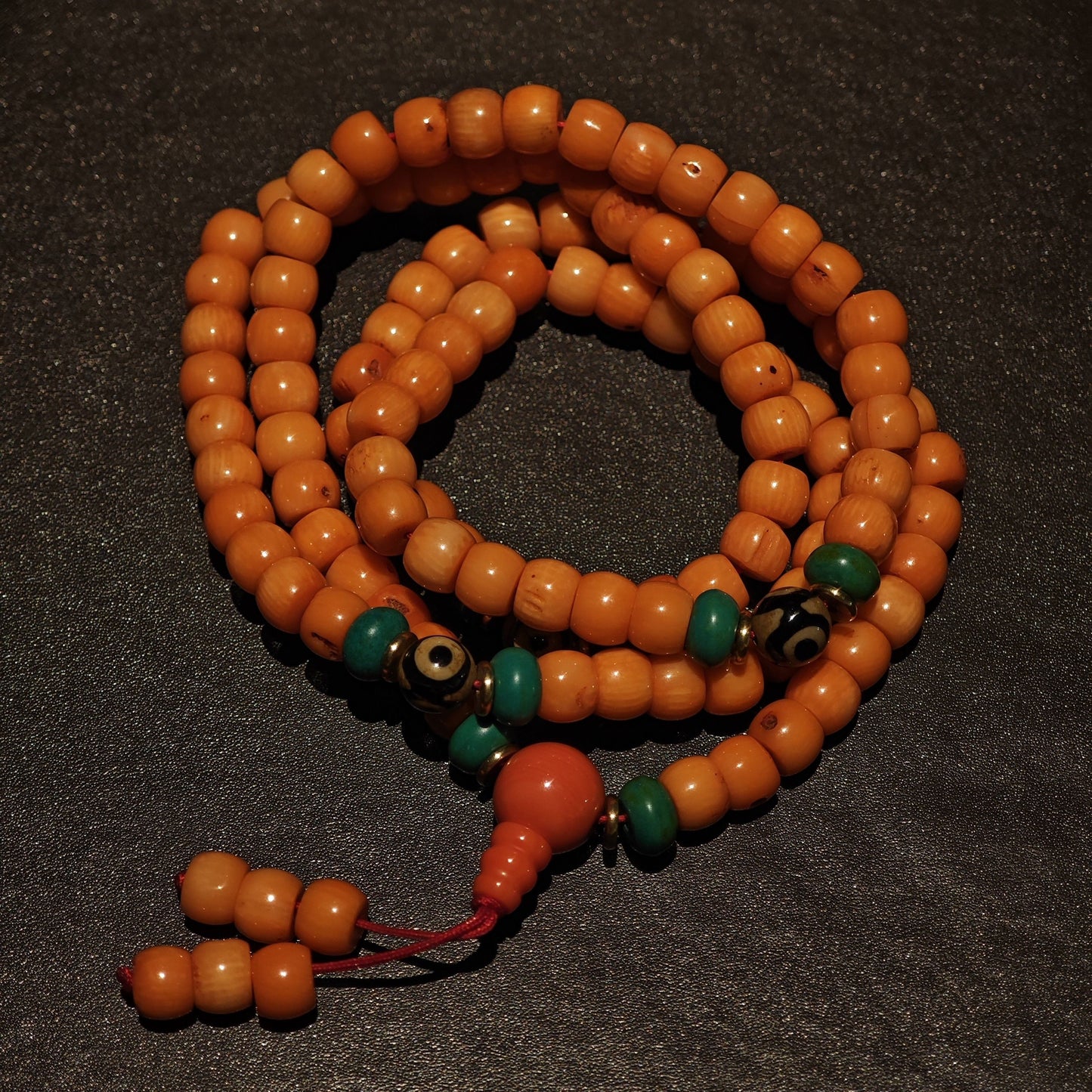 Orange Bodhi Mala