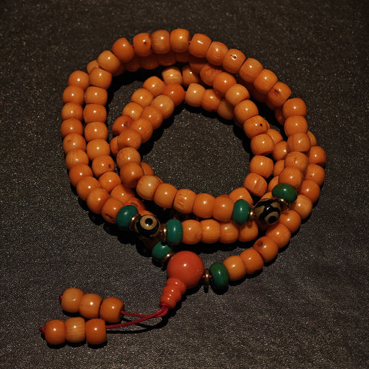 Orange Bodhi Mala