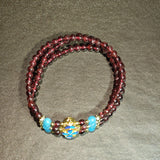 Multi-Row Garnet Bracelet