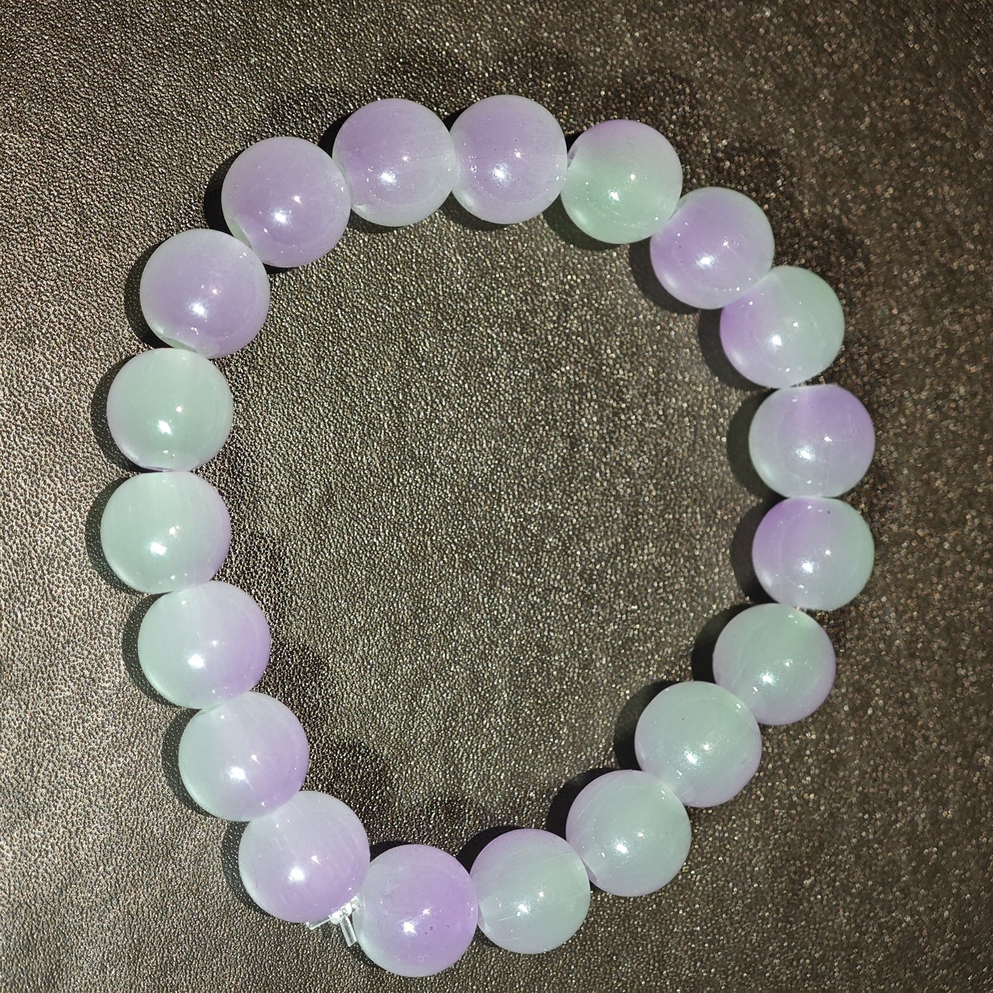 Violet Jade Bead Bracelet