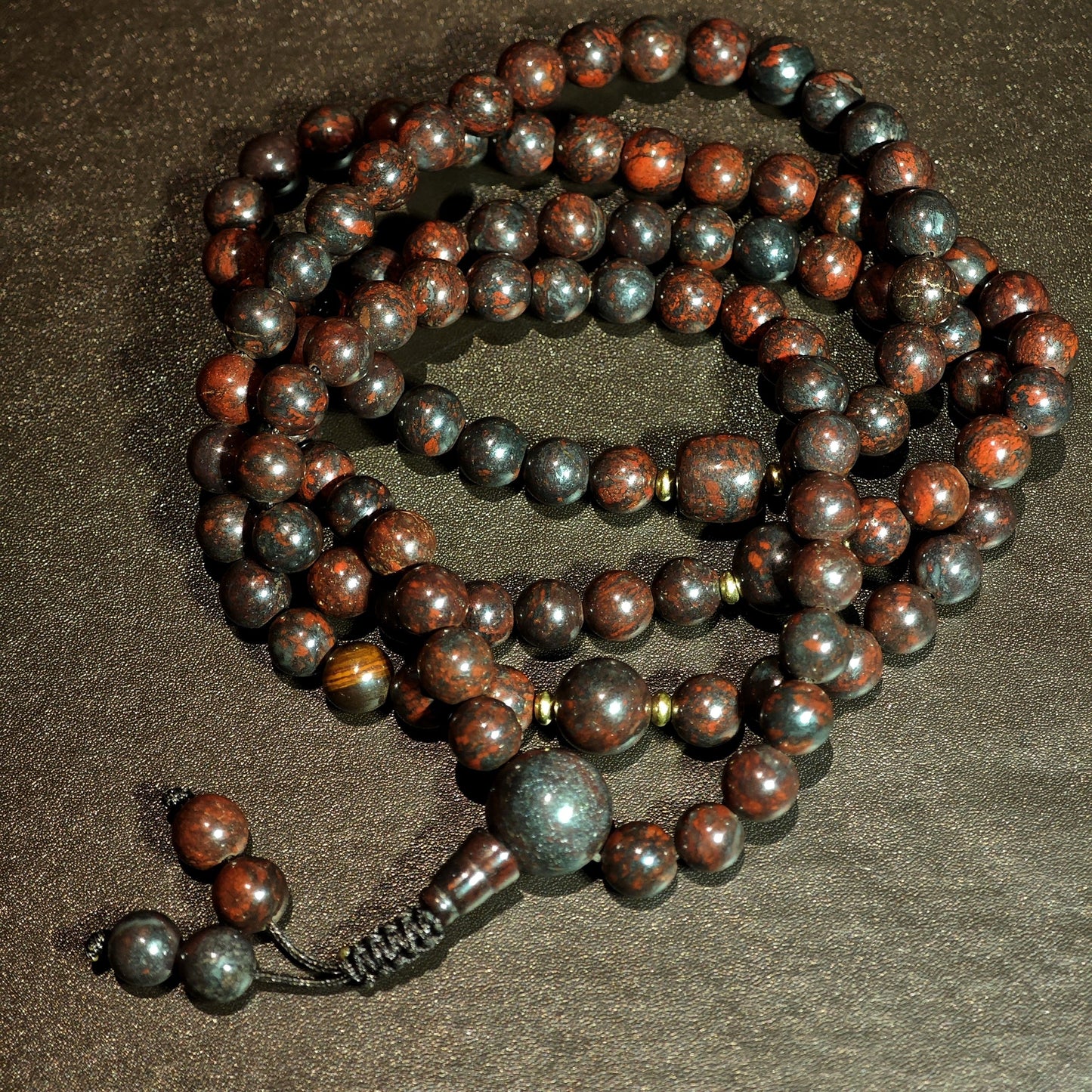 Iddingsite Bead Mala