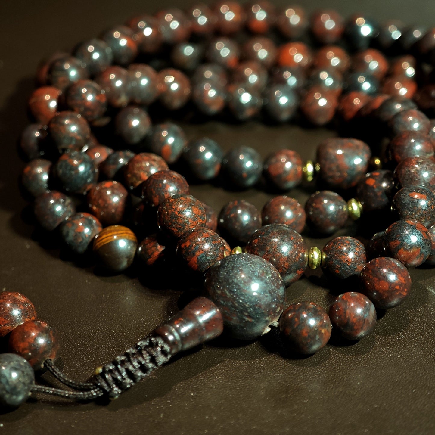 Iddingsite Bead Mala