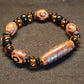 Dzi Bead Bracelet with Amber Accents