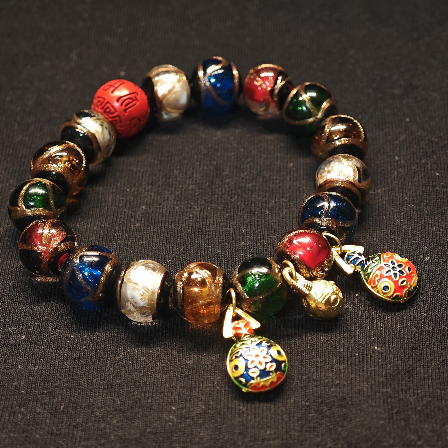 Glaze Bead Charm Bracelet